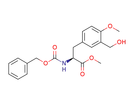 Molecular Structure of 1219720-75-8 (N-Cbz-3-hydroxymethyl-4-methoxy-L-phenylalanine methyl ester)