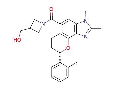1-{[(8S)-2,3-dimethyl-8-(2-methylphenyl)-3,6,7,8-tetrahydrochromeno[7,8-d]imidazol-5-yl]carbonyl}-azetidin-3-ylmethanol