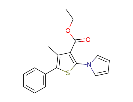 Molecular Structure of 1213791-94-6 (ethyl 4-methyl-5-phenyl-2-(1H-pyrrol-1-yl)thiophene-3-carboxylate)