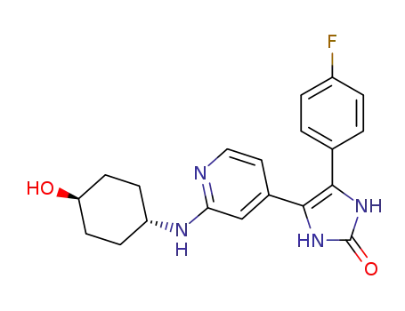 4-(4-fluorophenyl)-5-{2-[(1R,4R)-4-hydroxycyclohexylamino]pyridin-4-yl}-1,3-dihydroimidazol-2-one