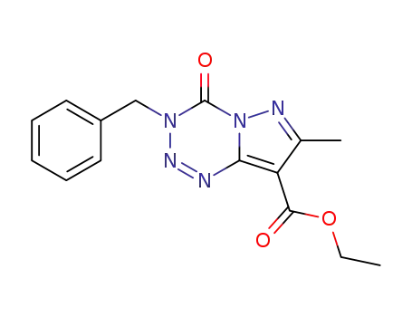 ethyl 3-benzyl-7-methyl-4-oxo-3,4-dihydropyrazolo-[5,1-d][1,2,3,5]tetrazine-8-carboxylate