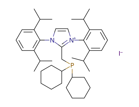 2-((dicyclohexylphosphino)methyl)-1,3-bis(2,6-diisopropylphenyl)-1H-imidazol-3-ium iodide