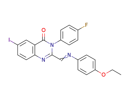 2-((4-ethoxyphenylimino)methyl)-3-(4-fluorophenyl)-6-iodoquinazolin-4(3H)-one
