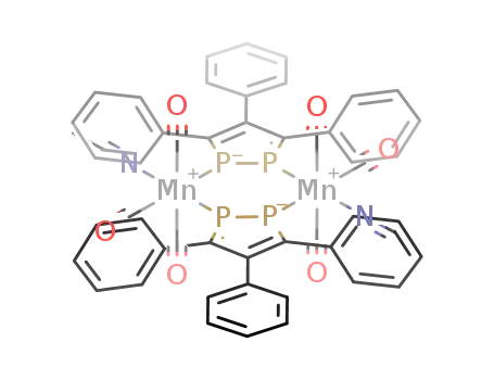 bis(μ,η1:η1-3,4,5-triphenyl-1,2-diphosphacyclopentadienyl)bis(tricarbonyl(acetonitrile)manganese)