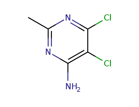Molecular Structure of 28969-57-5 (5,6-dichloro-2-methylpyrimidin-4-amine)