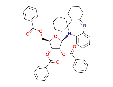2-spirocyclohexanecyclohexa[2,1-c]-1-(2',3',5'-tri-O-benzoyl-β-D-ribofuranosyl)-2,3-dihydro-1,5-benzodiazepine
