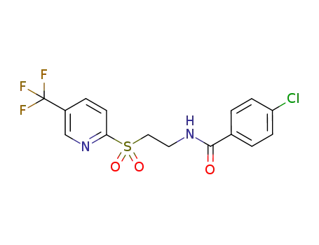 Molecular Structure of 188591-46-0 (4-Chloro-N-[2-[[5-(trifluoromethyl)-2-pyridinyl]sulfonyl]ethyl]benzamide)