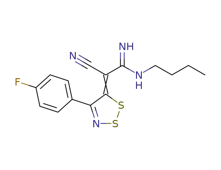 N-butyl-2-cyano-2-[4-(4-fluorophenyl)-1,2,3-dithiazol-5-ylidene]ethanimidamide