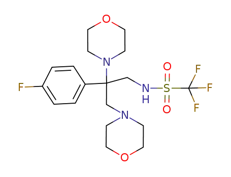 1-trifluoromethylsulfonylamino-2-(4-fluorophenyl)-2,3-dimorpholine-4-yl-propane