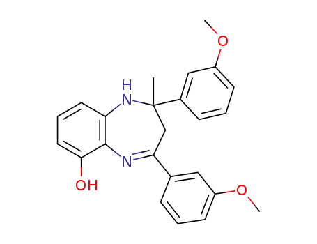 Molecular Structure of 1256661-30-9 (6-hydroxy-2,4-bis(3-methoxyphenyl)-2-methyl-2,3-dihydro-1H-1,5-benzodiazepine)
