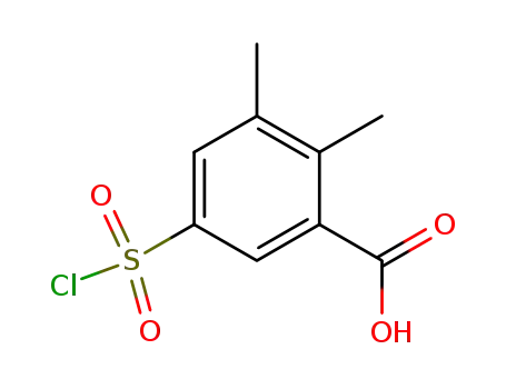 Molecular Structure of 313346-22-4 (Benzoic acid, 5-(chlorosulfonyl)-2,3-dimethyl-)