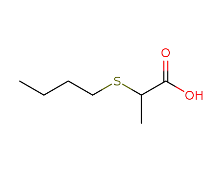 Molecular Structure of 88802-61-3 (Propanoic acid, 2-(butylthio)-)