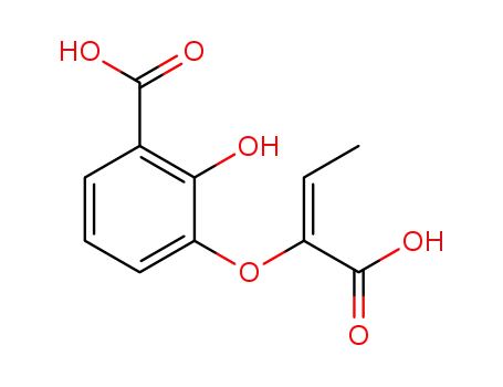 (E)-3-(1-carboxyprop-1-enyloxy)-2-hydroxybenzoic acid