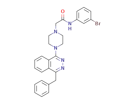 Molecular Structure of 1236306-43-6 (N-(3-bromophenyl)-2-(4-(4-benzylphthalazin-1-yl)piperazin-1-yl)acetamide)