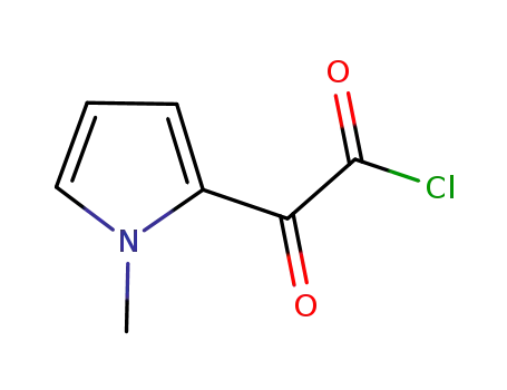 Molecular Structure of 13999-72-9 (Pyrrole-2-glyoxyloyl chloride, 1-methyl- (8CI))