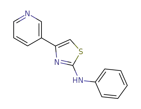 Molecular Structure of 61889-49-4 (2-Thiazolamine, N-phenyl-4-(3-pyridinyl)-)