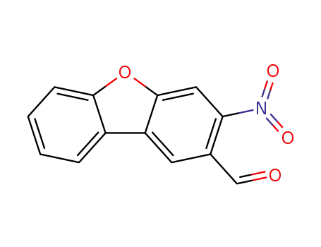Molecular Structure of 1246204-39-6 (3-nitro-2-dibenzofurancarboxaldehyde)