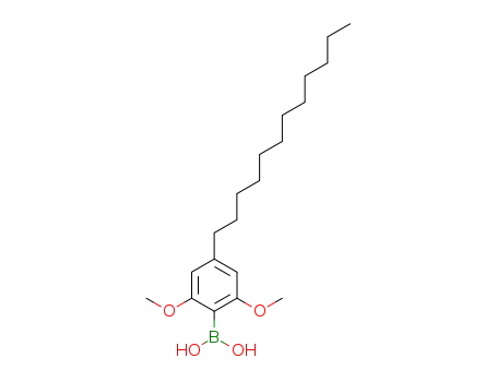 Molecular Structure of 1252579-70-6 (2,6-dimethoxy-4-dodecyl-phenylboronic acid)