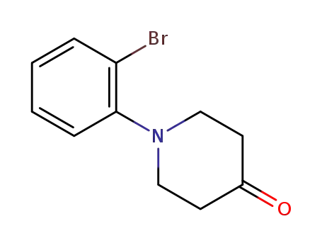 Molecular Structure of 1016889-70-5 (1-(2-bromophenyl)piperidin-4-one)