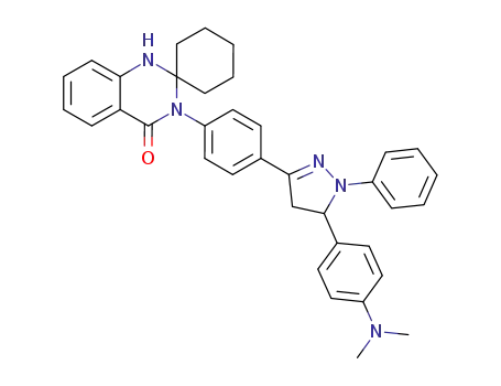 spiro [(2H,3H)-3-(4-(5-p-N,N-dimethylaminophenyl-4,5-dihydro-1-phenyl-1H-pyrazol-3-yl)phenyl)quinazoline-2,1'-cyclohexan]-4(1H)-one