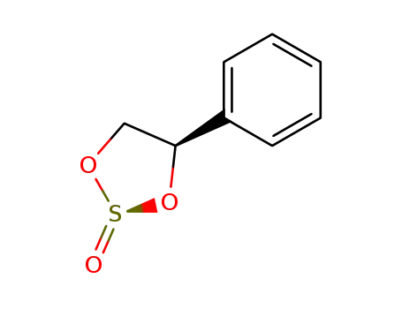 Molecular Structure of 51267-50-6 ((2S,4R)-4-Phenyl-[1,3,2]dioxathiolane 2-oxide)