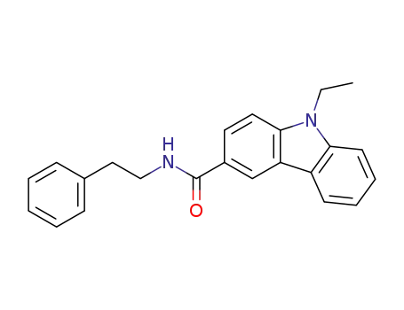 Molecular Structure of 432506-50-8 (9-ethyl-9H-carbazole-3-carboxylic acid phenylethylamide)