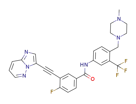 4-fluoro-3-[2-(imidazo[1,2-b]pyridazin-3-yl)ethynyl]-N-{4-[(4-methylpiperazin-1-yl)methyl]-3-(trifluoromethyl)phenyl}benzamide