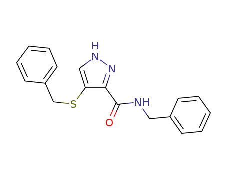 N-benzyl-4-(benzylthio)-1H-pyrazole-3-carboxamide