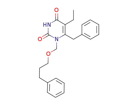 6-benzyl-5-ethyl-1-(3-phenylprop-1-yloxymethyl)uracil