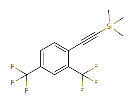 Molecular Structure of 88444-80-8 (Silane, [[2,4-bis(trifluoromethyl)phenyl]ethynyl]trimethyl-)