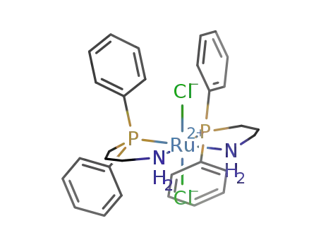 Molecular Structure of 1196467-26-1 (Dichlorobis[3-(diphenylphosphino]propylamine]ruthenium(II), min. 97%)