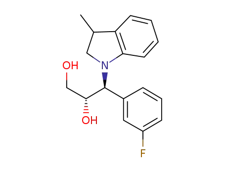 (2S,3S)-3-(3-fluorophenyl)-3-(3-methyl-2,3-dihydro-1H-indol-1-yl)propane-1,2-diol