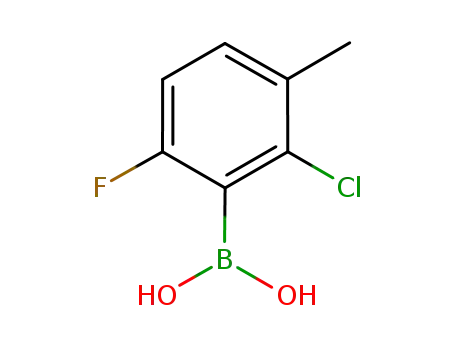 Molecular Structure of 352535-85-4 (2-CHLORO-6-FLUORO-3-METHYLPHENYLBORONIC&)