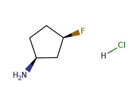 Molecular Structure of 932706-21-3 (Cyclopentanamine, 3-fluoro-, hydrochloride (1:1), (1S,3R)-)