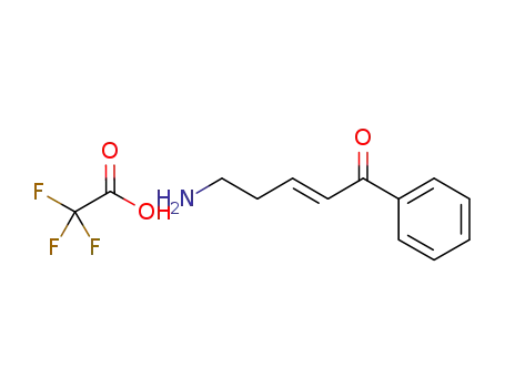 Molecular Structure of 1256165-14-6 ((E)-5-amino-1-phenylpent-2-en-1-one trifluoroacetate salt)