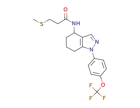 Molecular Structure of 1203661-73-7 (N-[1-(4-trifluoromethoxylphenyl)-1H-4,5,6,7-tetrahydroindazol-4-yl]-3-methylsulfanylpropionamide)