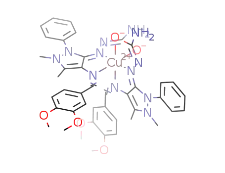 bis(4-(3',4'-dimethoxybenzaldehydene)amino-2,3-dimethyl-1-phenyl-3-pyrazolin-5-semicarbazonato)copper(II)