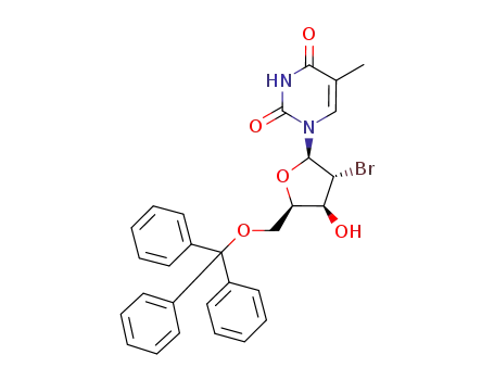 1-(2-bromo-2-deoxy-5-O-trityl-β-D-xylofuranosyl)thymine