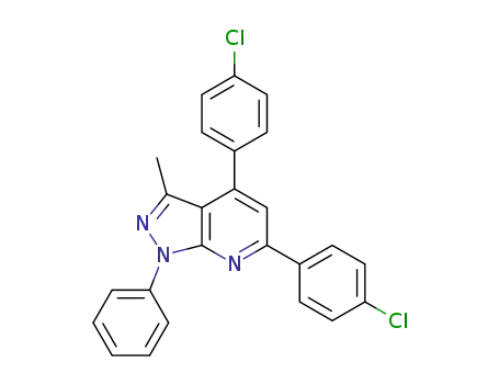 4,6-bis(4-chlorophenyl)-3-methyl-1-phenyl-1H-pyrazolo[3,4-b]pyridine