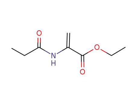 Molecular Structure of 934365-00-1 (2-Propenoic  acid,  2-[(1-oxopropyl)amino]-,  ethyl  ester)