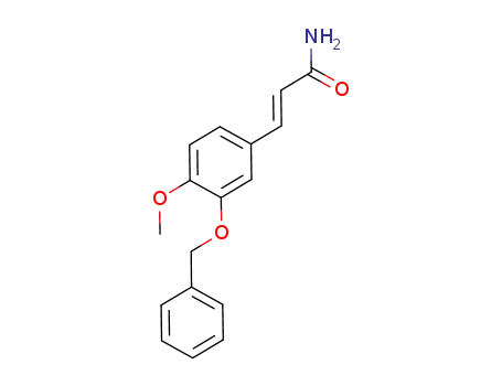 Molecular Structure of 1198115-94-4 ((E)-3-(3-(benzyloxy)-4-methoxyphenyl)acrylamide)