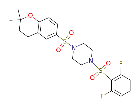 1-(2,6-difluorophenylsulfonyl)-4-(2,2-dimethylchroman-6-ylsulfonyl)piperazine