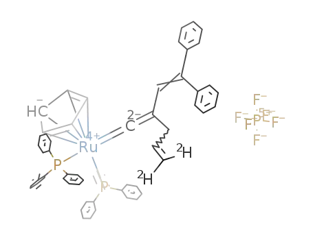 [CpRu(triphenylphosphine)2(CC(CH<sub>2</sub>CHCD<sub>2</sub>)CHC(Ph)2)]PF<sub>6</sub>