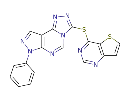 4-(7-phenyl-7H-pyrazolo[4,3-e][1,2,4]triazolo[4,3-c]pyrimidine-3-ylthio)thieno[3,2-d]pyrimidine