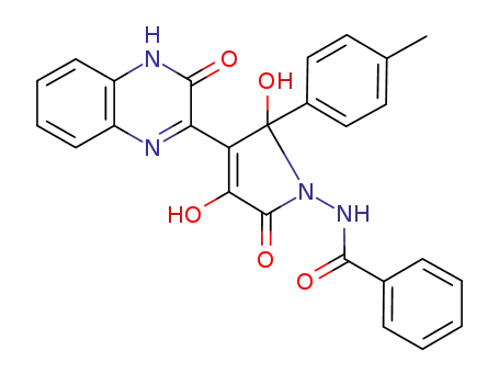 N-[2,4-dihydroxy-2-(4-methylphenyl)-5-oxo-3-(3-oxo-3,4-dihydroquinoxalin-2-yl)-2,5-dihydro-1H-pyrrol-1-yl]benzamide