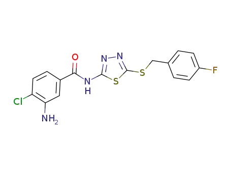 C<sub>16</sub>H<sub>12</sub>ClFN<sub>4</sub>OS<sub>2</sub>