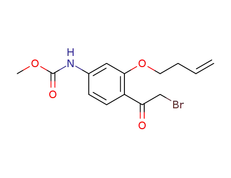 Molecular Structure of 1329166-59-7 (methyl N-[4-(2-bromoacetyl)-3-(but-3-en-1-yloxy)phenyl]carbamate)