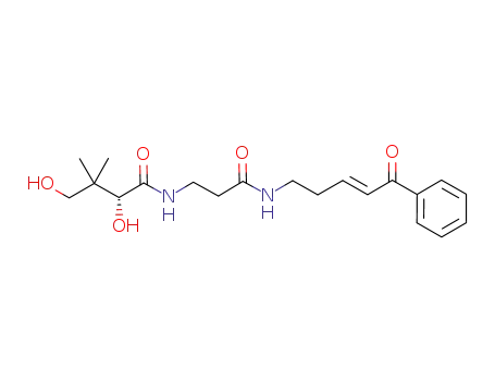 Molecular Structure of 1245941-18-7 ((R,E)-2,4-dihydroxy-3,3-dimethyl-N-(3-oxo-3-(5-oxo-5-phenylpent-3-enylamino)propyl)-butanamide)