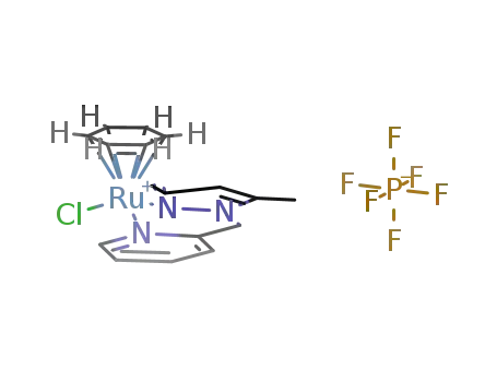 {Ru(η6-C6H6)(2,6-(3,5-dimethylpyrazol-1-ylmethyl)pyridine)Cl}PF6