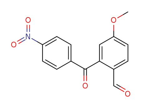 Molecular Structure of 194729-97-0 (Benzaldehyde, 4-methoxy-2-(4-nitrobenzoyl)-)